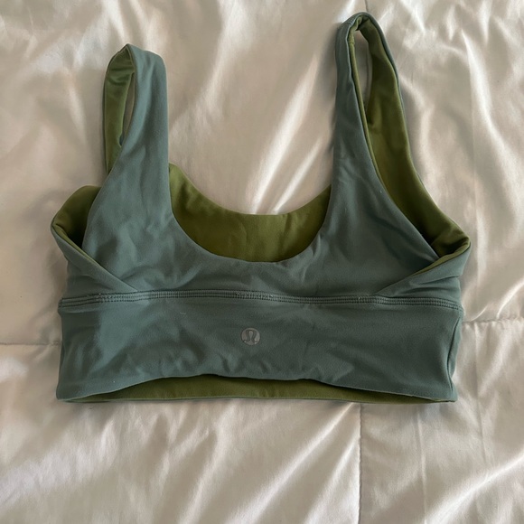 lululemon a/b cup reversible tidewater teal/green foliage align sports bra - Picture 3 of 7